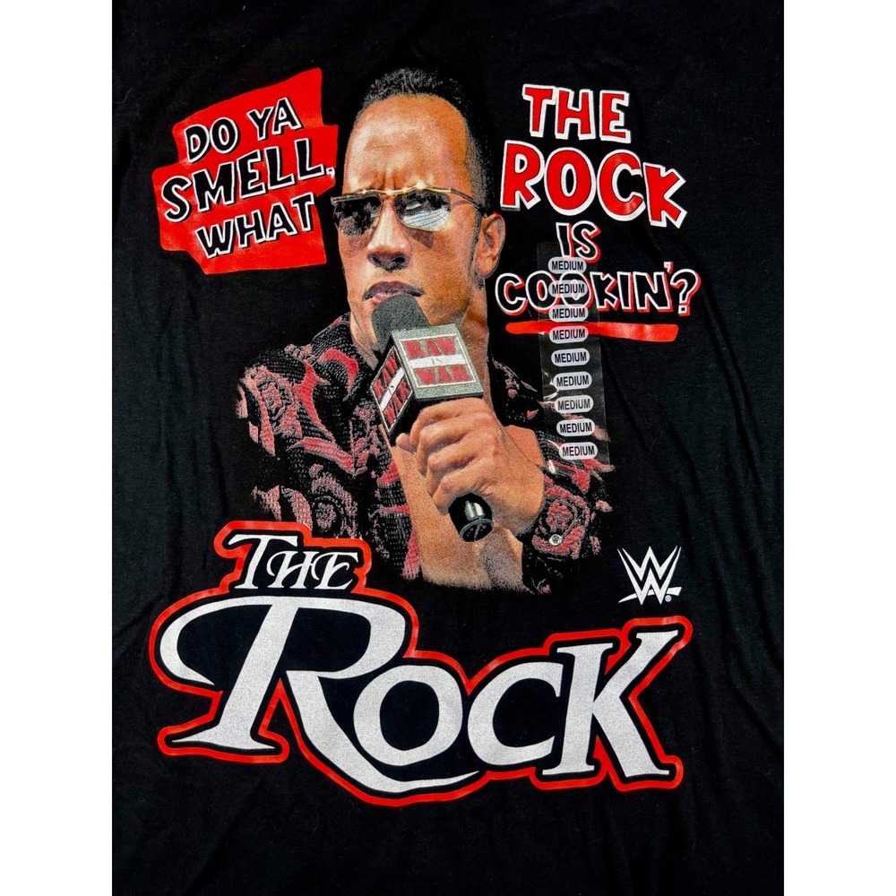 Ripple Junction Do Ya Smell What The Rock Is Cookin'? WWE T Shirt Sz Medium NWT